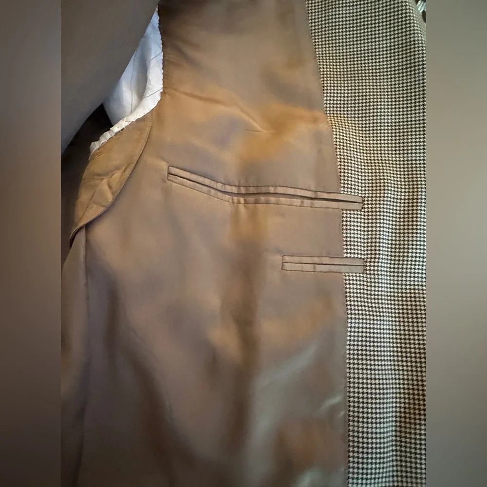 Canali Sport Coat Brown Checked  Padded Shoulders Size 42  EUR 52 Made In Italy